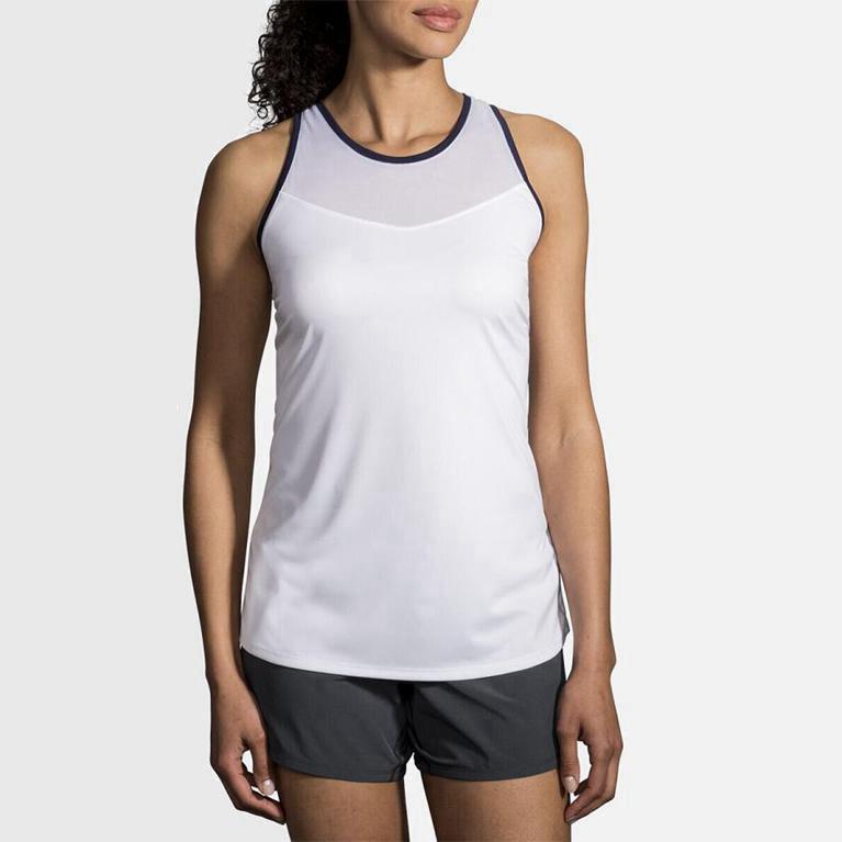 Brooks Stealth Mujer Camiseta Sin Mangas - Blancos (2398TDUXV)